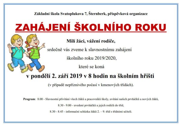 Zahájení školního roku