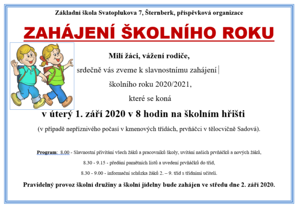 Zahájení školního roku
